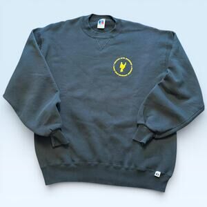 Vintage Russell Athletic Pananandata Sweatshirt Mens Large Black Fleece USA 90s
